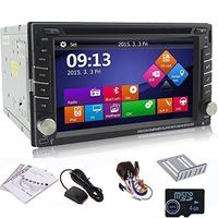 Ouku 6.2" 2Din LCD TFT in Dash Car DVD Player with DVD/CD/MP3/MP4/USB/SD/Radio/BT/Stereo/Audio GPS Navigation with Map Card