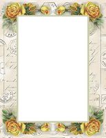 Yellow Floral Stationery Printer Paper 26 Sheets