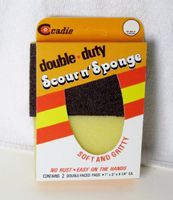 Scour N' Sponge Double Duty Soft And Gritty No Rust Easy On The Hands ,Contains 2 Double-Faced Pads 1Pack