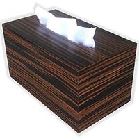 Hand Towel Box Cover and Dispenser Made to fit Kimberly Clark Kleenex Brand POP-UP Paper Hand Towels - Black Ebony Wood- with Bottom