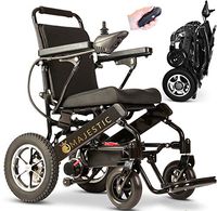 Ephesus M5 | New Model | Portable Mobility Electric Motorized Wheelchair, Lightweight Easy to Carry, 360° Remote Control | Premium Quality Lithium Battery Included | Long Mileage Range (Black M5)