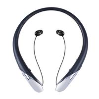 ZSW Tech Bluetooth Headphones, Wireless Retractable Earbuds Neckband Headset Sports Sweatproof Earphones with Mic (2018 Upgraded Version, 15 Hours Play Time, Black)