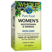 Whole Earth & Sea from Natural Factors, Women's Multivitamin & Mineral, Whole Food Supplement, Vegan and Gluten Free, 120 Tablets (60 Servings)