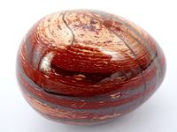jennysun2010 2 pcs Natural Convoluted Jasper Gemstone Egg Crystal Healing Sphere Massage Finger Exercise 35x40mm