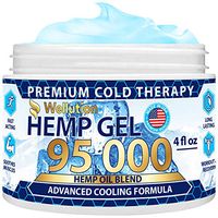 Hemp Gel 95,000 - Maximum Strength Formula for Muscle, Back, Nerve, Knee, Joint Pain Relief - All-Natural Blend of Arnica, Coconut Oil, Chamomile, Menthol, Vitamin E - Cooling, Soothing, Relaxing
