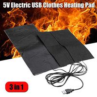 3 in 1 5V Electric Heating Pad Electric USB Jackets Clothes Heating Pad Washable Carbon Fiber Winter Infrared Fever