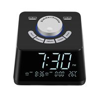 Shinea Digital Alarm Clock Radio with FM Radio,4.7 Inch LED Display,Dual USB Charging Ports,Adjustable Volume,Brightness Dimmer,Temperature Display, Alarm Clocks for Bedrooms,Easy To Set