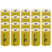20x 2/3A Size 1.2V NiCD Button Top Rechargeable Batteries for electric mopeds, meters, radios, RC devices
