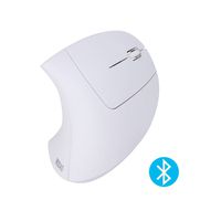 Transer Blueteeth Mode Ergonomic Vertical Wireless Mouse with 3 Adjustable DPI for Computer/PC/Laptop/Notebook (White)