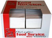 Berk Wiper FST-3000W Chefs Select 1/4 Fold Premium Heavy Weight Food Service Towel, 21" Length x 13" Width, White