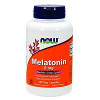 NOW Melatonin 5 mg,180 Veg Capsules