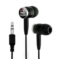 I Love My French Bulldog Stylish Novelty in-Ear Earbud Headphones - Black