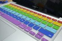 HQF Multi-Color Keyboard Skin - Silicone Rubber Keyboard Cover Skin Stickers Protector for MacBook Air 13" / MacBook Pro 13" 15" with Retina Display(Six-Color)