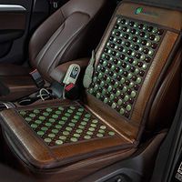 HealthyLine Infrared Heating Pad for Car Seat 40in x 18in with Jade Tourmaline Tension and Muscle Relaxation Hot Stone Therapy