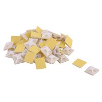 uxcell Home Self Adhesive Cord Wire Cable Zip Tie Mount Base 19 x 19mm 50pcs