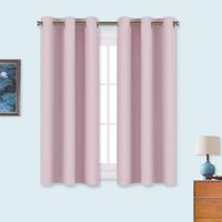 NICETOWN Blackout Draperies Curtains for Girls Room, Nursery Essential Thermal Insulated Grommet Top Blackout Panels (Lavender Pink, 1 Pair, 34 x 54 inches)