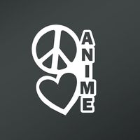 Peace Love Anime Vinyl Decal Sticker | Cars Trucks Vans Walls Laptops Cups | White | 5.5 X 4.9 Inch | KCD1657
