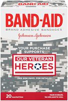 Band-Aid Decorative Adhesive Bandages, Our Veteran Heroes Assorted, 20 Count (Pack of 6)