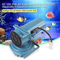 Yencoly Commercial Air Pump, DC 12V 35W Air Pump Aerator for Fish Pond Aquaculture Aquarium Accessory Tool Quiet High Output Oxygen Aerator Pump for Aquarium Pond