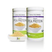 Nubeleaf 80% Pea Protein Powder - Non-GMO, Gluten-Free, Raw, Organic, Vegan Source of Fiber & Essential Amino Acids - Single-Ingredient Nutrient Rich Superfood for Cooking, Baking, Smoothies (16oz)