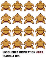 Quiplip UI75 Thanks a Ton Greeting Card 6-Pack