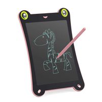 LCD Writing Tablet for Kids Toddlers YoShine 8.5 Inch Cute Frog Kids Drawing Tablet Doodle Pad Digital Drawing Board Durable Electronic Writing Tablet Ewriter Family Memo Graphic Writing Tablet - Pink