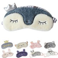 Cute Sleeping Eye Mask Plush Blindfold Travel Sleep Masks Super Soft Eye Cover for Kids Girls and Adult (A-Penguin),Pack of 1