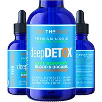 Deep Detox - Colon Gut Detox, Liver Cleanse + Antioxidants + Natural Fibers Complex l Milk Thistle, Elderberry, Burdock, Chicory + #1 Herbal 14-in-1 Tincture Extract, 3X Fast Acting Liquid