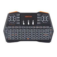 JINYANG Helpful VIBOTON i8 Plus 2.4GHz Wireless 3-Color Backlight Keyboard with Mouse Touchpad for Android TV Box Laptop PC