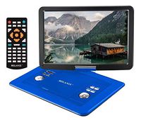 Milanix 17.4" Portable DVD Player with 15.4" Large Swivel Angle Adjustable Display Screen, CD Player, USB/SD Card Memory Readers, and Built-in Rechargeable Battery with Remote Control