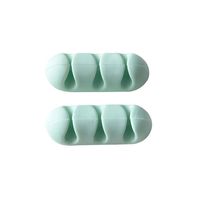 Kanzd Multipurpose Wire Cord Cable Tidy Holder Cable Clips Organizers for Desktop Workstation (Green 1)