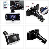 2015 New Arrival Hot Wireless Bluetooth Car Kit Dual USB Charger Handsfree MP3 Player FM Transmitter Blue LCD FM modulator