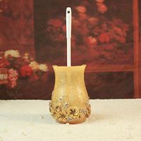 Bathroom ideas yellow resin romantic Manor luxury toilet brush holder-YU&XIN
