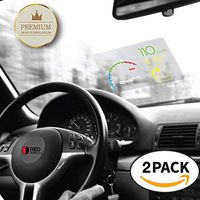 RED SHIELD Universal Head Up Display HUD Reflective Windshield Film 7.5" for All Car Makes and Models. Premium Quality High Definition (HD) Clarity Film. Compatible with HUD Units & Smartphones [2 PK]