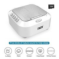 White Noise Machine,THZY Portable Sleep Sound Machine with 5 Noise Options and Nightlight Mode,3 Timers and Rechargeable Playing All Night for Baby,Kids, Adults (Include 2G TF Card)