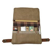 Hide & Drink, Soft Waxed Canvas Tobacco Pouch, Field Notes Case for Travel & Nomad Commuter, Vintage Carry Happy Bag Handmade :: Fatigue