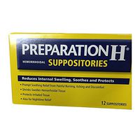 PREPARATION H SUPPOSITORIES 12TB by PFIZER CONS HEALTHCARE [Health and Beauty]