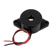 uxcell DC 3V-24V 2-Wired Continuous Sound Electronic Alarm Buzzer Black