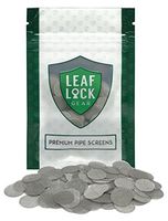 100 Leaf Lock Gear Premium Stainless Steel Tobacco Pipe Screen Filters - 1/2" (0.5)