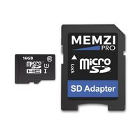 MEMZI PRO 16GB Class 10 90MB/s Micro SDHC Memory Card with SD Adapter for Garmin Nuvi 2600 Series Sat Nav's