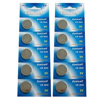 Eunicell CR2032 5004LC Lithium Blister Pack 3V 3 Volt Coin Cell Batteries (10 pcs)