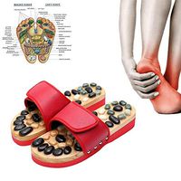 Women And Men Massage Slippers In Natural Stone,Red,4142Yards(27Cm)