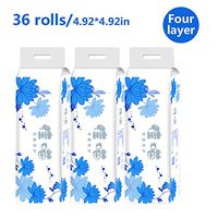 Ultra Smooth Soft Toilet Paper, Recycled Premium 4-Ply Toilet Tissue, Home Kitchen Hand Paper Towels Bath Tissue, Highly Absorbent, 3 Packs of 12 Rolls