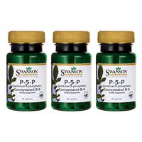 Swanson P-5-P (Pyridoxal-5-Phosphate) Coenzymated Vitaminb-6 20 Milligrams 60 Capsules (3 Pack)