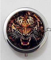 BlackKey Tiger Roar 3-Compartment Decorative Pocket Gift Box Case Organizer for Pill, Color 1-178