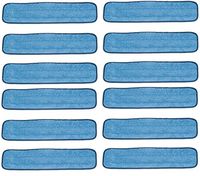 Real Clean 36 inch Microfiber Wet Mop Refill Pads for Flat Mop Frames (Pack of 12)