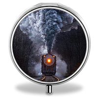 Compact 3 Compartment Medicine Case, IMLONE Customized Train Pill Organizer Metal Pill Box Pill Container for Purse, Travelling and Daily Needs