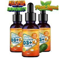(3 Pack) Vitamin D3+K2 Drops 2000 IU | Excellent for Healthy Heart, Mood, Immune System, Stronger Bones, Joints | Maximum Calcium Absorption |Non-GMO, Gluten-Free | 100% Nature Made| Vegan Based (1oz)