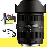 Sigma 12-24mm f/4.5-5.6 AF II DG HSM Lens for Canon Digital Cameras + Lens Cap Keeper + Deluxe Starter Kit? DavisMAX Bundle international model