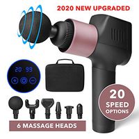 Massage Gun,VLANCH Deep Tissue Percussion Muscle Massager for Pain Relief, Handheld Electric Body Massager with 20 Adjustable Speed, 6 Head, Quiet & Comfortable Muscle Soreness Relieves